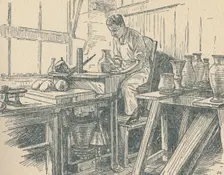 A Potter at Work 1910
