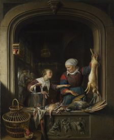 A Poulterer's Shop, c. 1670. Artist: Dou, Gerard (Gerrit) (1613-1675)