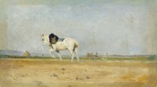 A Plow Horse in a Field, 1870/1874. Creator: Stanislas Lepine