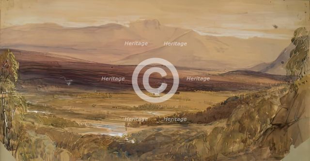 A Plain with Hills in Distance, c1840s. Creator: John Phillip.