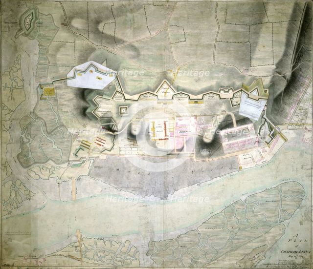 A Plan of Chatham Lines, May 18th 1804.  Creator: Thomas Chamberlaine.