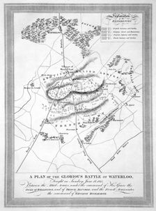 A Plan of the Glorious Battle of Waterloo 1815 (19th century). Creator: Unknown