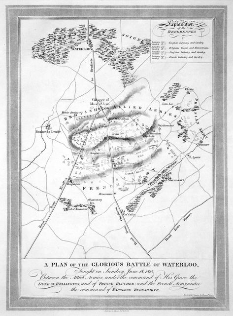 'A Plan of the Glorious Battle of Waterloo', 1815 (19th century). Creator: Unknown.