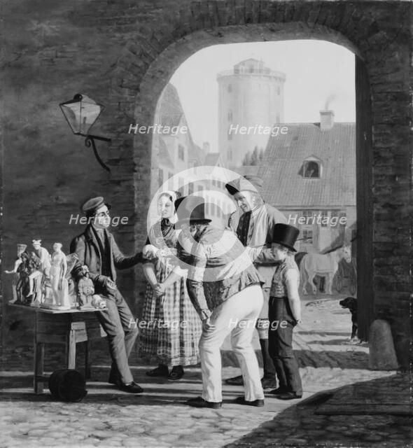 A Plaster Cast Vendor. Copenhagen Street Scene, 1838. Creator: Julius Friedlaender.
