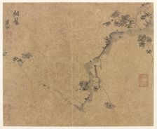 A Plum Branch, Ming dynasty, ca.1580-1639. Creator: Chen Jiru