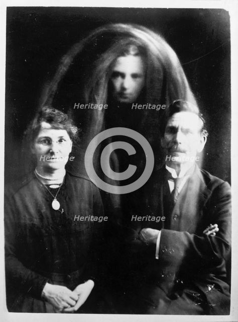 A 'psychic photograph', c1890-c1910. Creator: Unknown.