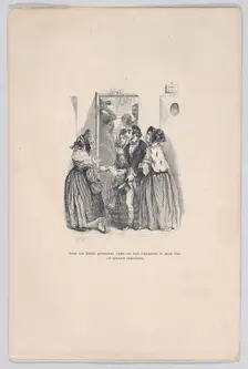 A provincial family was forced to pay a high price for an insignificant show. from the Lit..., 1843. Creator: Brugnot