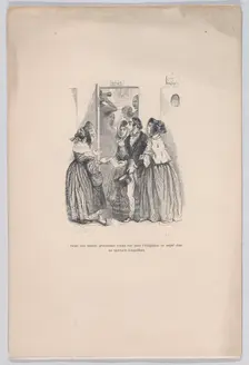 A provincial family was forced to pay a high price for an insignificant show. from the Lit..., 1843. Creator: Brugnot