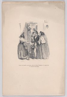 A provincial family was forced to pay a high price for an insignificant show. from the Lit..., 1843. Creator: Brugnot