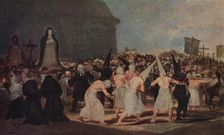 A Procession of Flagellants 1812-1819 (1939). Artist: Francisco Goya