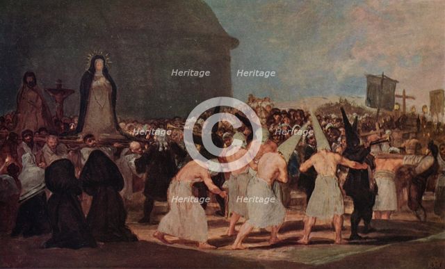 A Procession of Flagellants', 1812-1819 (1939). Artist: Francisco Goya.