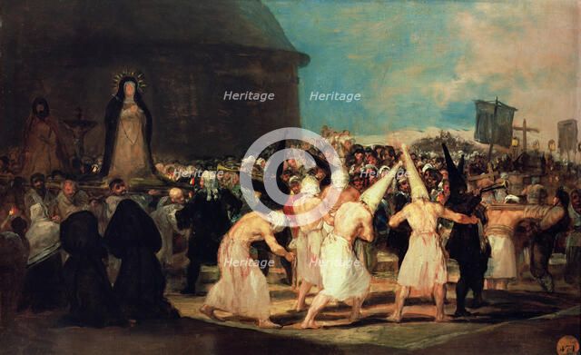 A Procession of Flagellants. Artist: Goya, Francisco, de (1746-1828)