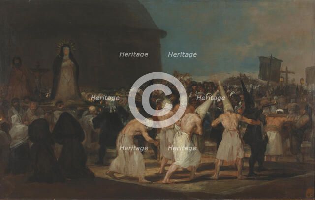 A Procession of Flagellants. Artist: Goya, Francisco, de (1746-1828)