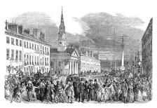 A procession of seceding ministers from St.Andrew's Church, Edinburgh, c1895