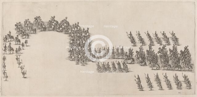 A Procession of Sixty Cavaliers and Torch Bearers, 1652. Creator: Stefano della Bella.