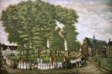 A Procession in Bruges at the End of the 19th Century, 19th century