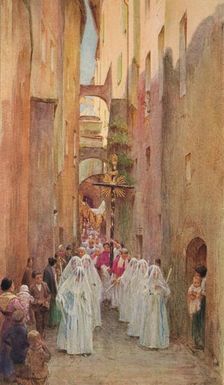 A Procession in San Remo c1910, (1912). Artist: Walter Frederick Roofe Tyndale