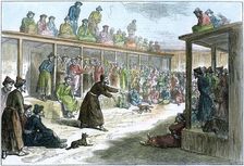 A professional story teller at Kashgar, Xinjiang, China, c1875