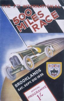 A programme for Brooklands 500 miles race, 1935