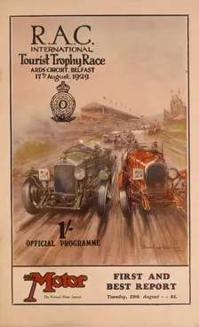 A programme for the RAC International Tourist Trophy Race, Belfast, Northern Ireland, 1929