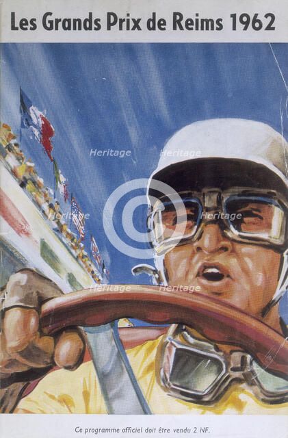 A programme for the Reims Grand Prix, 1962. Artist: Unknown