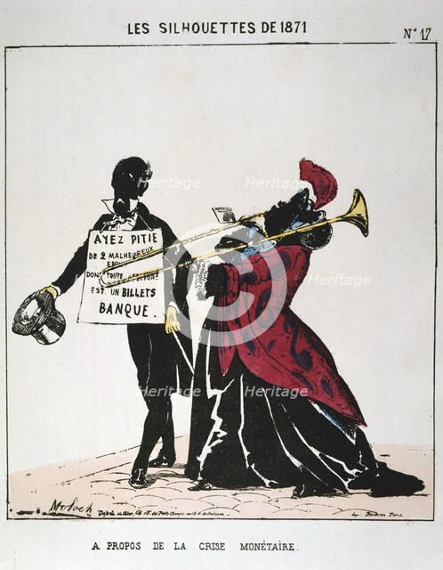 'A Propos de la Crise Monetaire', 1871. Artist: Moloch