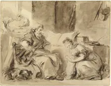 A Prayer for Grandpapa, late 1770s. Creator: Jean-Honore Fragonard