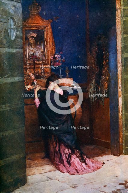 'A Prayer to the Madonna', c1877-1912, (1912).Artist: Maurice Bompard