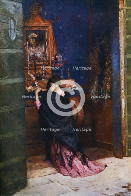 'A Prayer to the Madonna', c1877-1912, (1912).Artist: Maurice Bompard