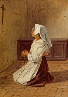 A Praying Italian Woman, 1836. Creator: Martinus Rorbye