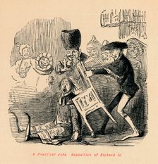 A Practical Joke. Deposition of Richard II c1860, (c1860). Artist: John Leech