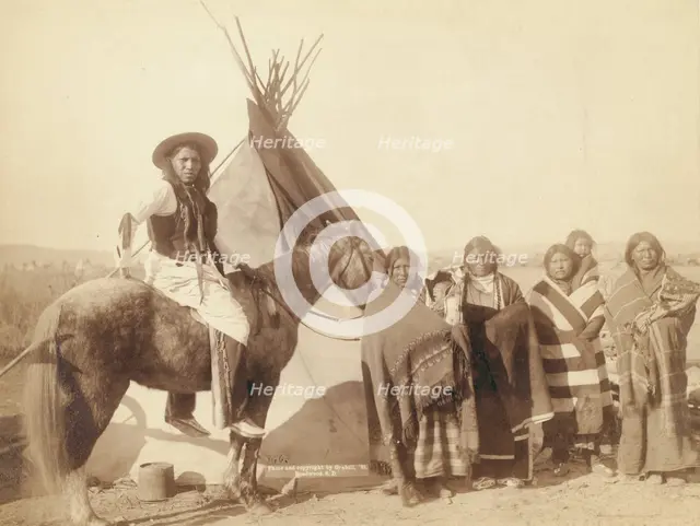 A pretty group at an Indian tent, 1891. Creator: John C. H. Grabill.