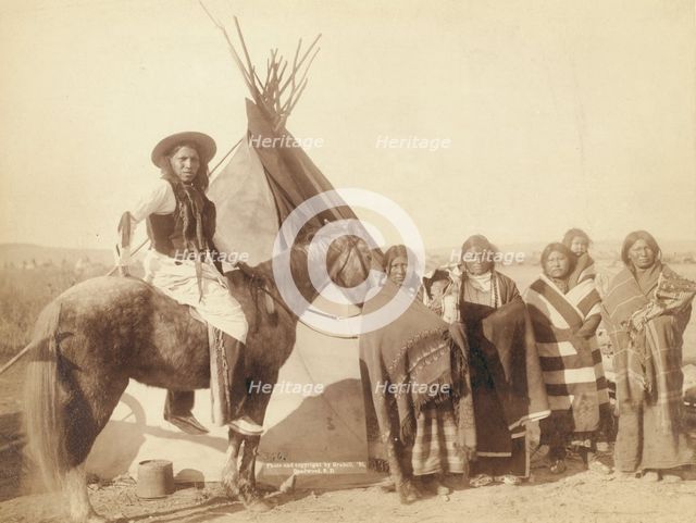 A pretty group at an Indian tent, 1891. Creator: John C. H. Grabill.