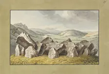 A Prehistoric Stone Circle on a Mound, an Extensive Landscape Beyond, mid-18th-early 19th cent. Creator: Johann Heinrich Wilhelm Tischbein