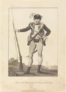 A private Marine of Col. Fourgeoud's Corps, 1793. Creator: William Blake