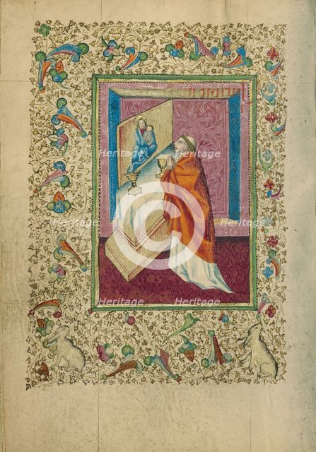 A Priest Celebrating Mass; Book of Hours, about 1460. Creator: Unknown.