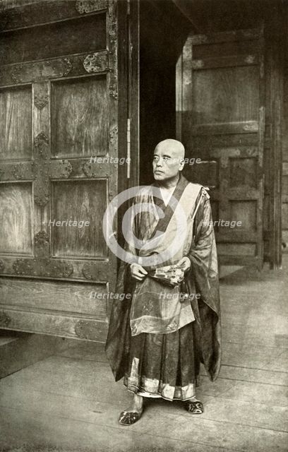 'A Priest of Buddha', 1910. Creator: Herbert Ponting.