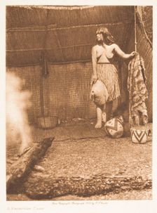 A Primitive Camp, 1912. Creator: Edward Sheriff Curtis