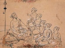 A Prince and His Sons Receive Visitors in the Mardana (Men's Quarter), 1786. Creator: Unknown
