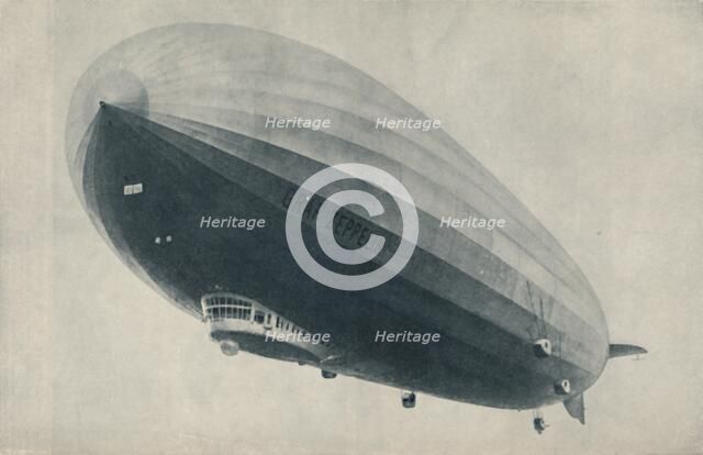 'A Prince of Zeppelins That Flew The World Round and Feared Not Storm Nor Tropic Sun', c1935. Artist: Luftschiffbau Zeppelin.