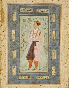 A Prince (Recto); Page of Calligraphy (Verso), between c1600 and c1625. Creator: Unknown