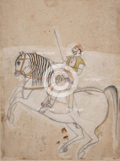 A Prince Riding a Horse, c1775. Creator: Unknown.