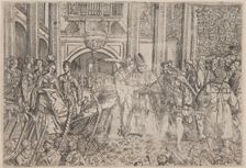 A princely wedding performed by a bishop, late 16th century., late 16th century. Creator: Anon