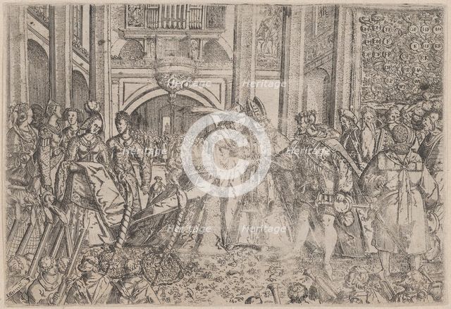 A princely wedding performed by a bishop, late 16th century., late 16th century. Creator: Anon.