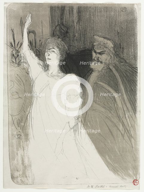 A Princely Idyl, Clara Ward, 1894. Creator: Henri de Toulouse-Lautrec (French, 1864-1901).