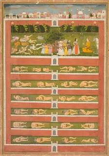 A Princess and Demons before a Nobleman: A Leaf from a Poetical Romance…, c. 1710. Creator: Unknown