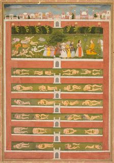 A Princess and Demons before a Nobleman: A Leaf from a Poetical Romance…, c. 1710. Creator: Unknown