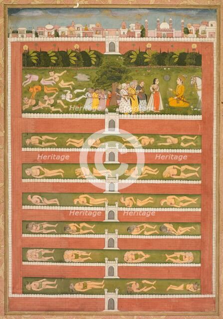 A Princess and Demons before a Nobleman: A Leaf from a Poetical Romance…, c. 1710. Creator: Unknown.