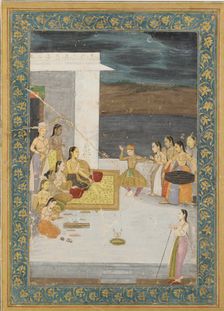 A Princess entertained by a dancer; attendants and musicians, early 18th century. Creator: Unknown
