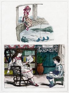 A print from The Little Folk's Nature Painting Book by Kate Greenaway, c1880s